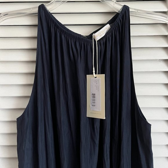 NEW with tags Ramy Brook Lauren Sleeveless Top Navy women’s small rare - Picture 2 of 16
